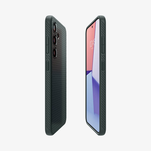ACS07287 - Galaxy S24 Ultra Case Liquid Air in Matte Black showing the back